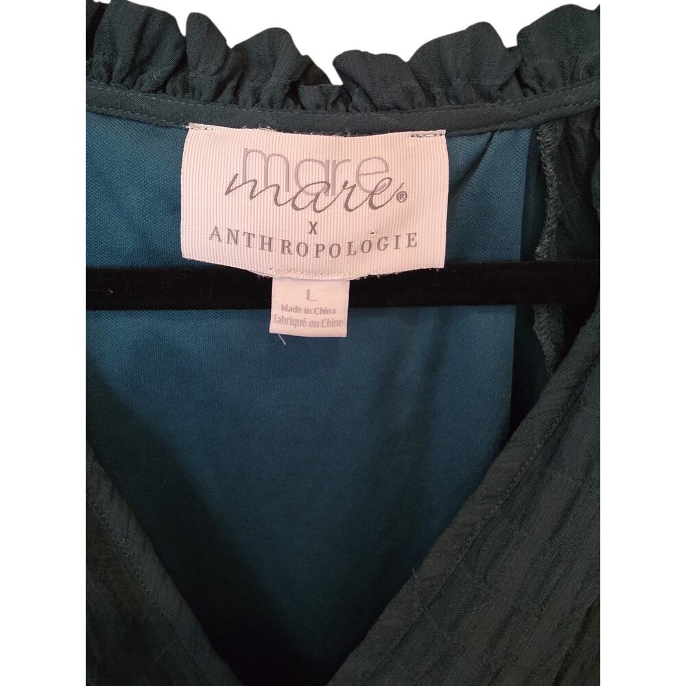 Anthropologie Mare Mare Green Anne Tiered Dress Size large - Picture 7 of 7